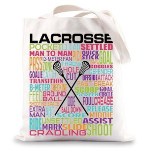 Lacrosse Player Tote Bag Lax Lacrosse Gifts Lacrosse Mom Shoulder Bag C :v